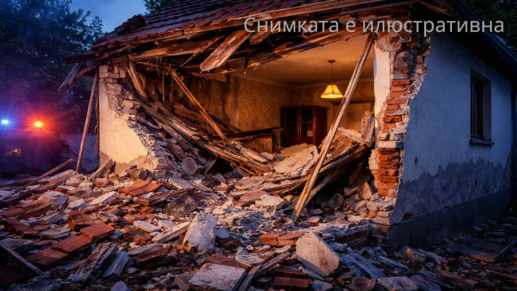 Срутена стена на къща