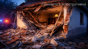 Срутена стена на къща