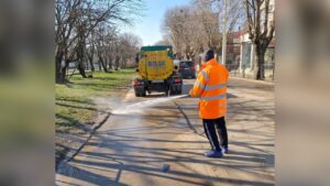 Миене на улица в Русе