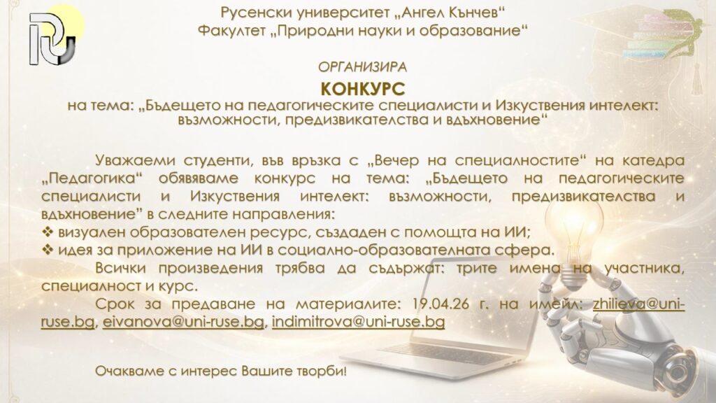 Бъдеще на педагогическите специалисти и изкуствения интелект